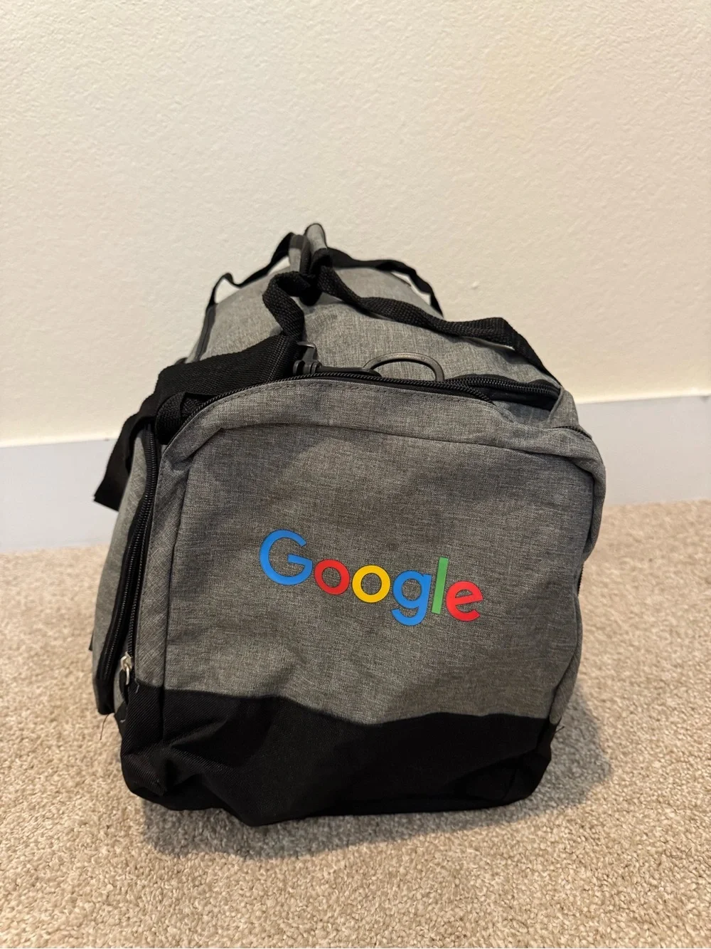 Gray Google Duffle Bag